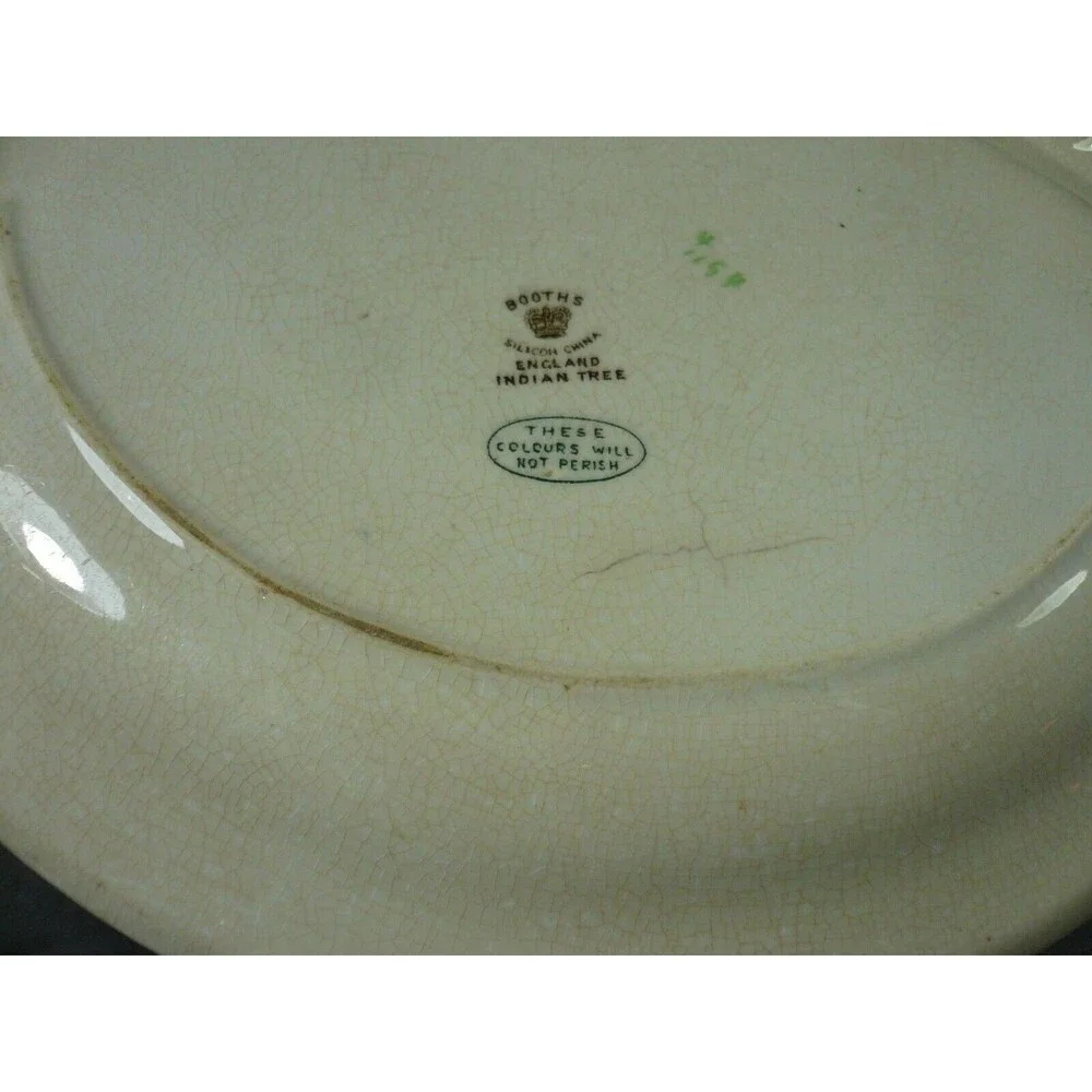 Vintage Booth's Indian Tree Divided Picnic Plate 10 5/8